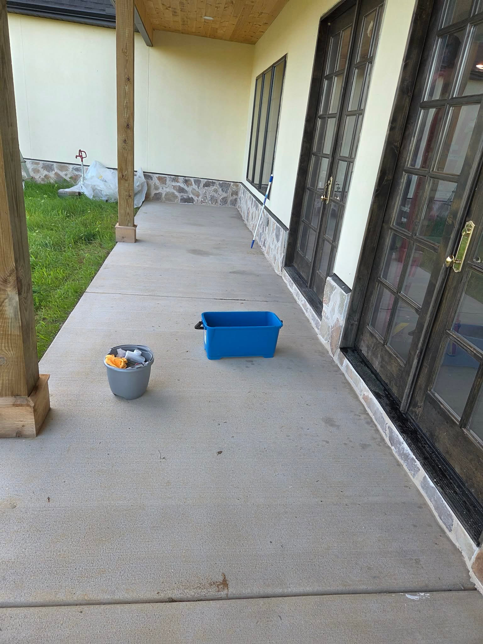 Pressure washing — covered porch and exterior surfaces