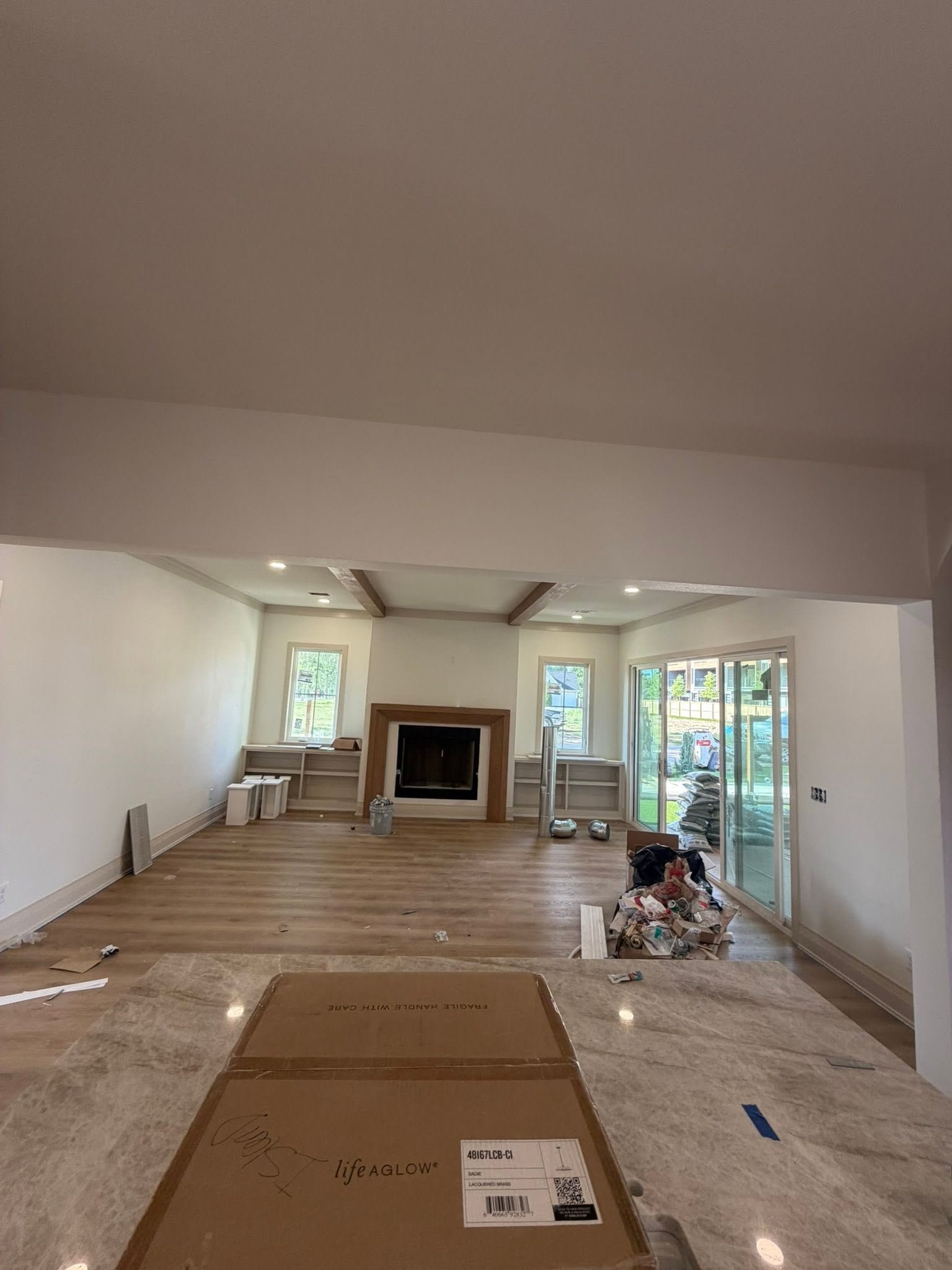 Before — new construction interior, pre-final clean